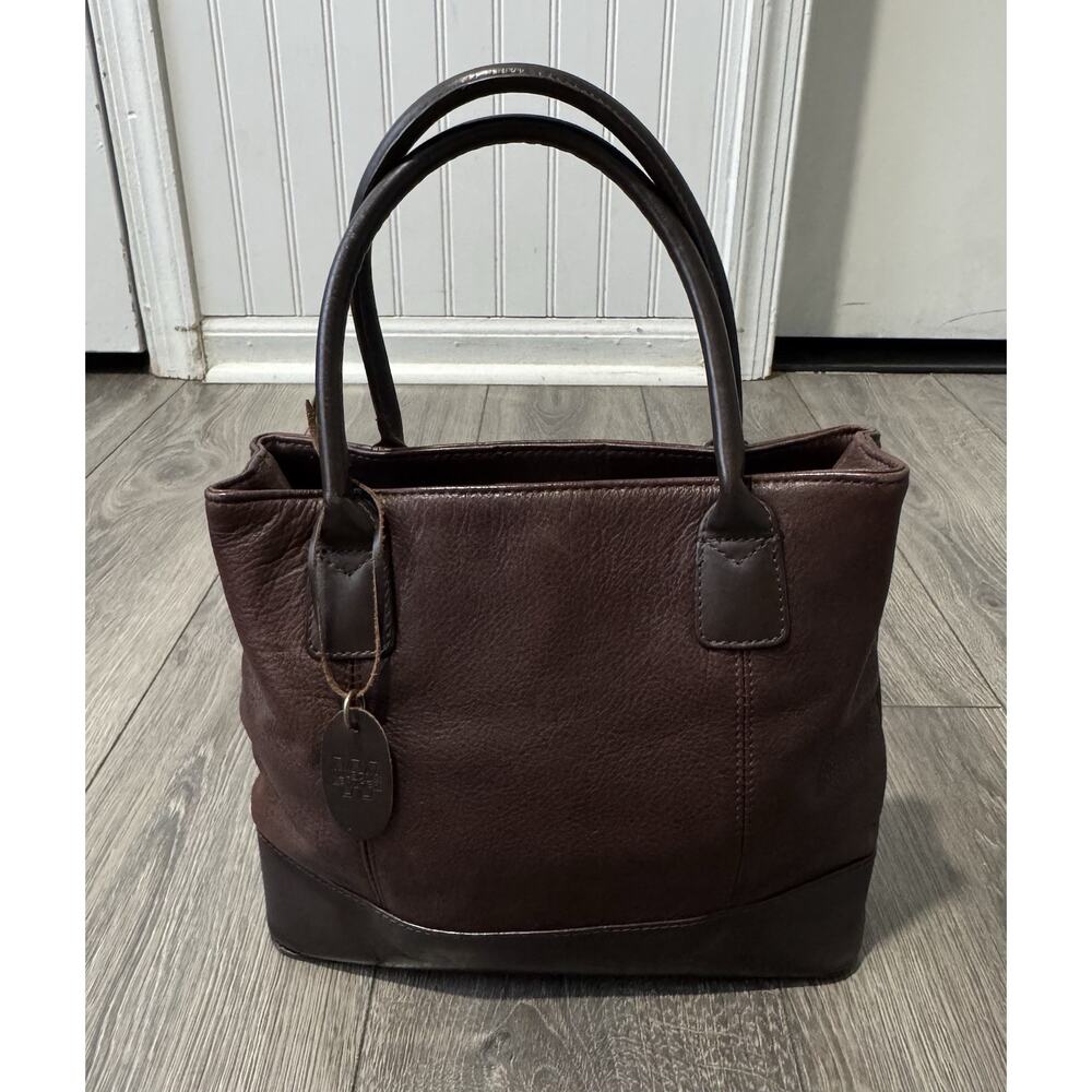 Wilsons Vintage Italian Leather Brown Bronze Handbag Double Handle